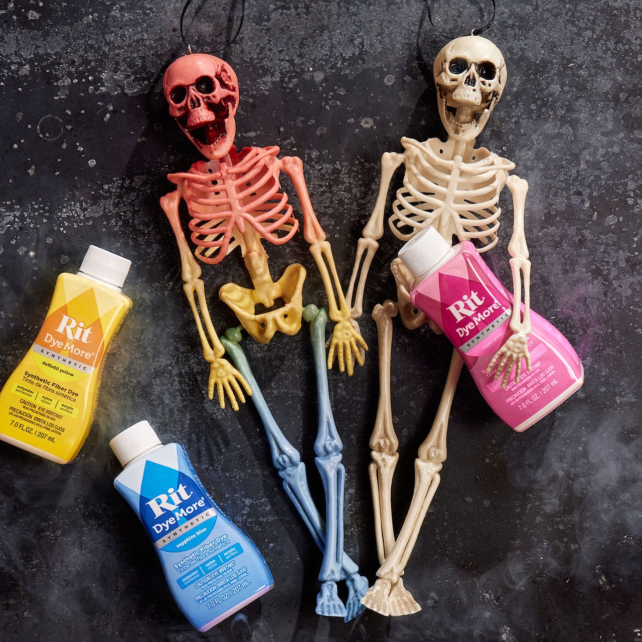 Ombré Dyed Rainbow Skeleton